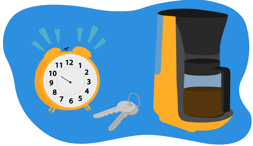 caffeine and alarm clock